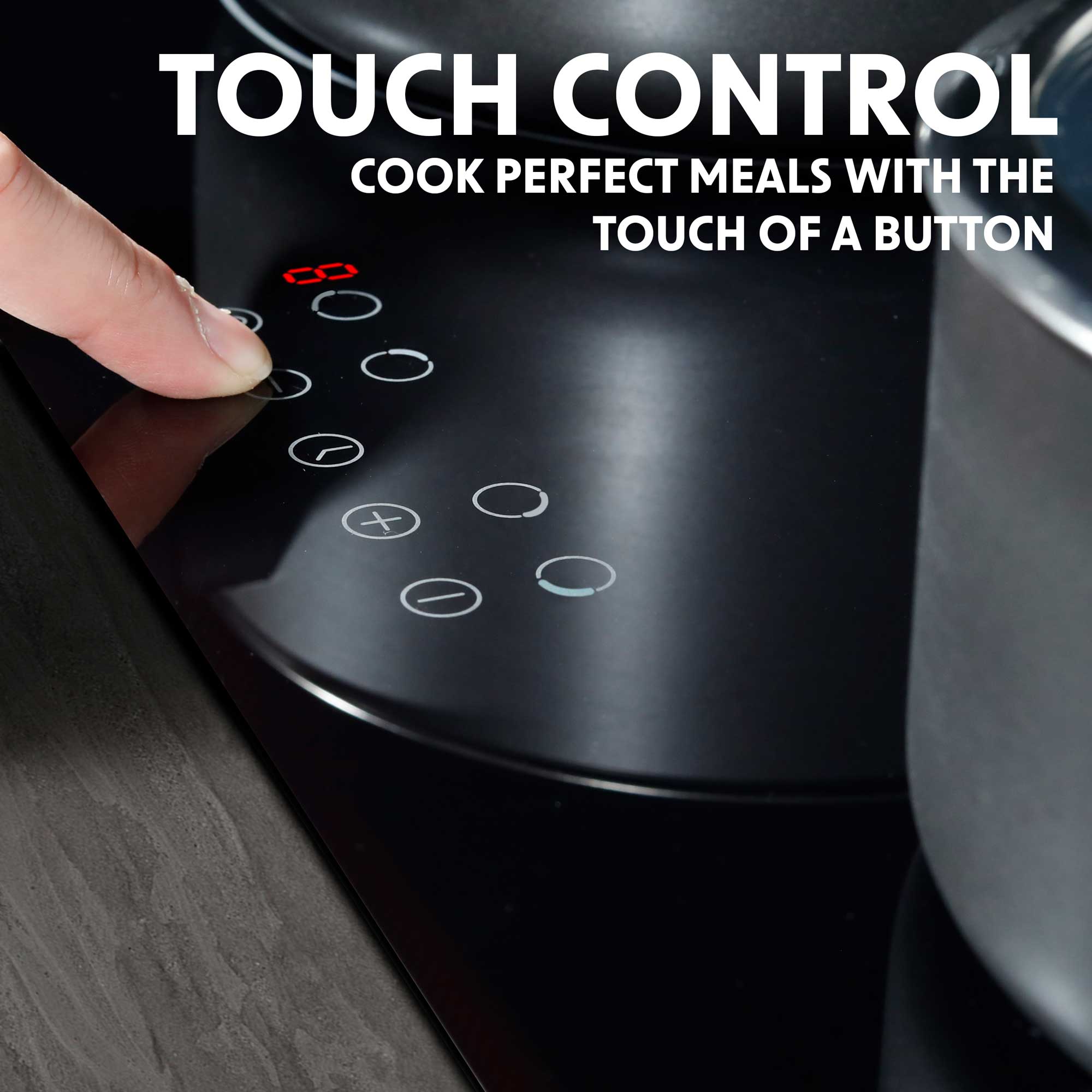 Baridi 60cm 4-Zone Induction Cooktop with Boost Function - 9 Power Levels, Touch Control & Timer - 6800W DH176 - Perfect for Home Kitchens & Professional Cooking