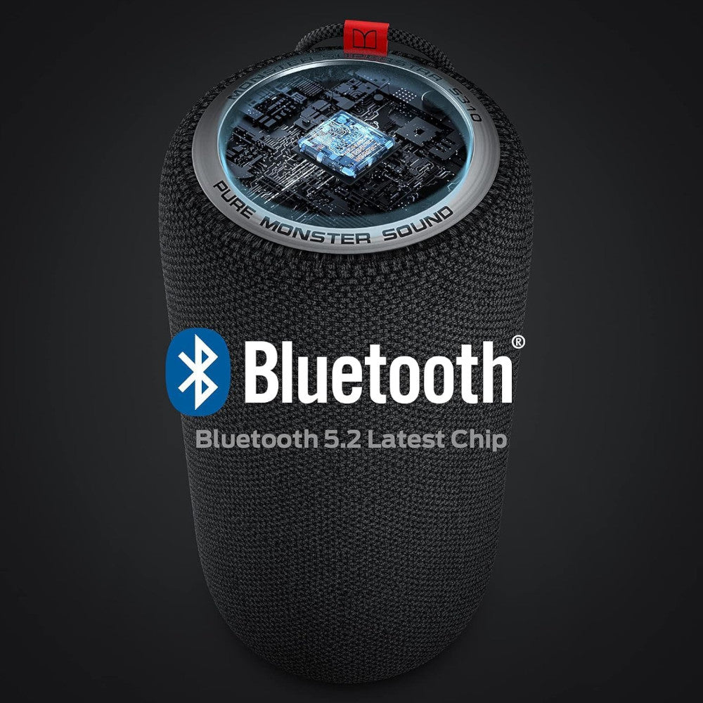 MONSTER S310 Bluetooth Speaker - Portable Wireless Speaker with Powerful Bass, Blemished Packaging - Perfect for Outdoor Parties, Travel & Home Use