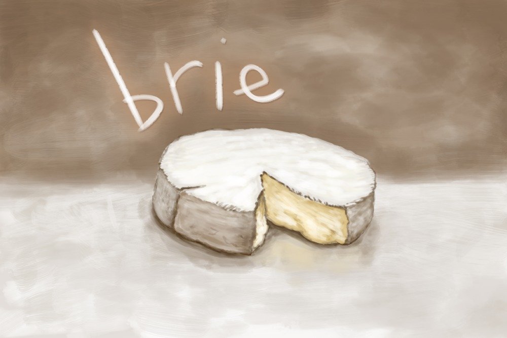 Lantern Press Brie Cheese Painting - 16x24 Wrapped Canvas Wall Art Decor for Kitchen, Dining Room & French Country Home Decor