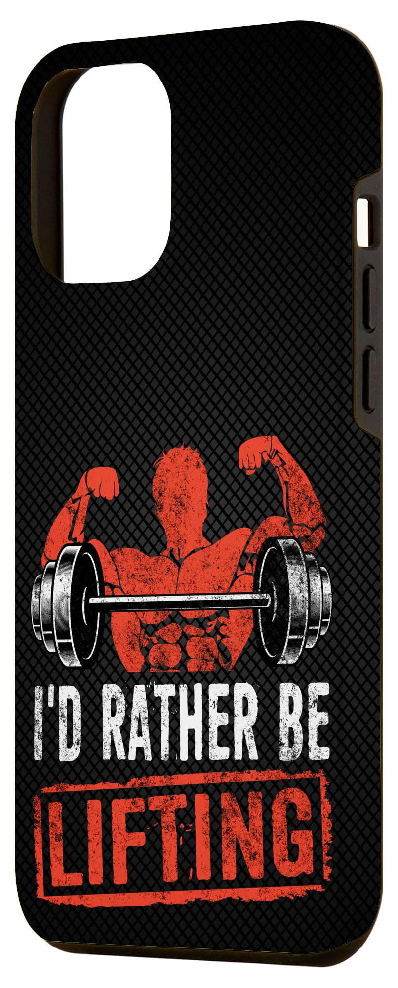 iPhone 12 Pro Max Vintage Bodybuilder Lifting Barbell Inspirational Silhouette Case - Durable Protective Phone Cover for Gym Enthusiasts & Fitness Motivation