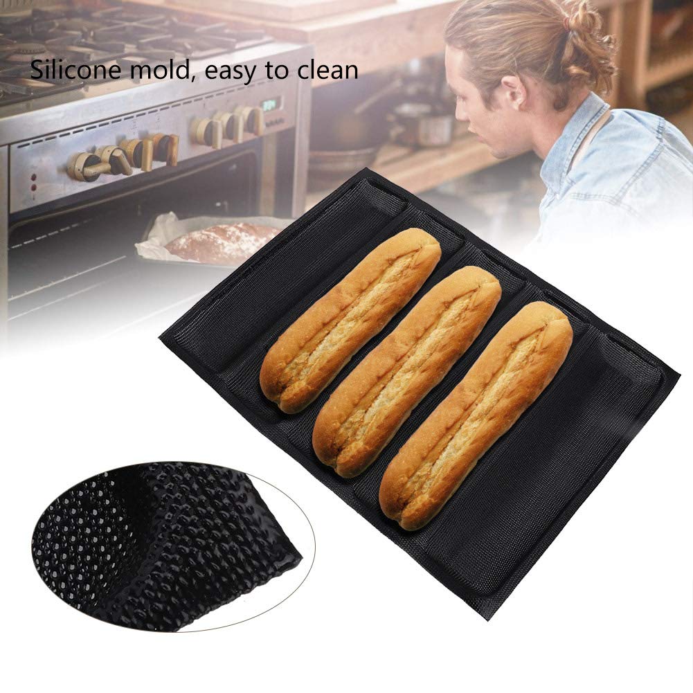 Non-Stick Silicone Bread Baking Tray - DIY French Bread Pan Mold for Homemade Baguettes & Artisan Loaves | Perfect for Home Bakers & Kitchen Use