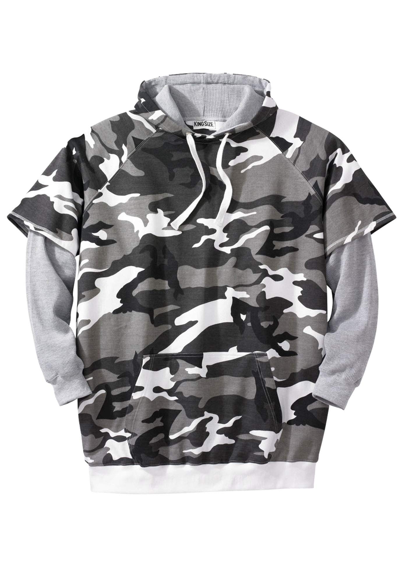 KingSize Men's Big & Tall Thermal-Lined Hoodie - Warm Layered Look for Winter Outdoor Activities | Boulder Creek Collection