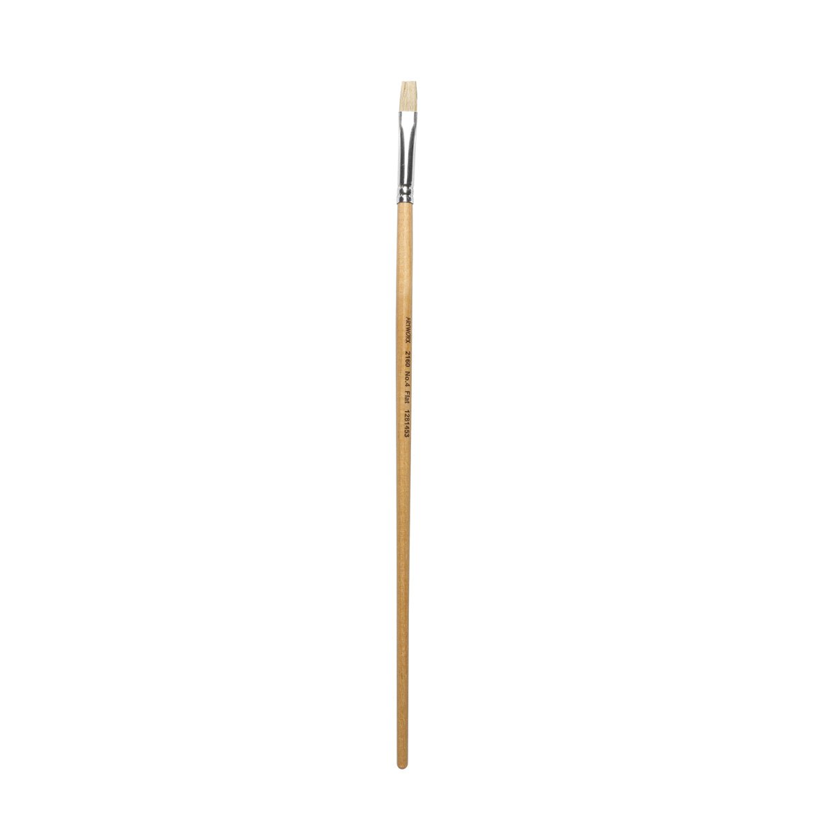Artworx Professional Flat Paint Brush Size 4 (8mm) - Ideal for Acrylic, Oil & Watercolor Painting - Perfect for Artists, DIY & Home Decor Projects