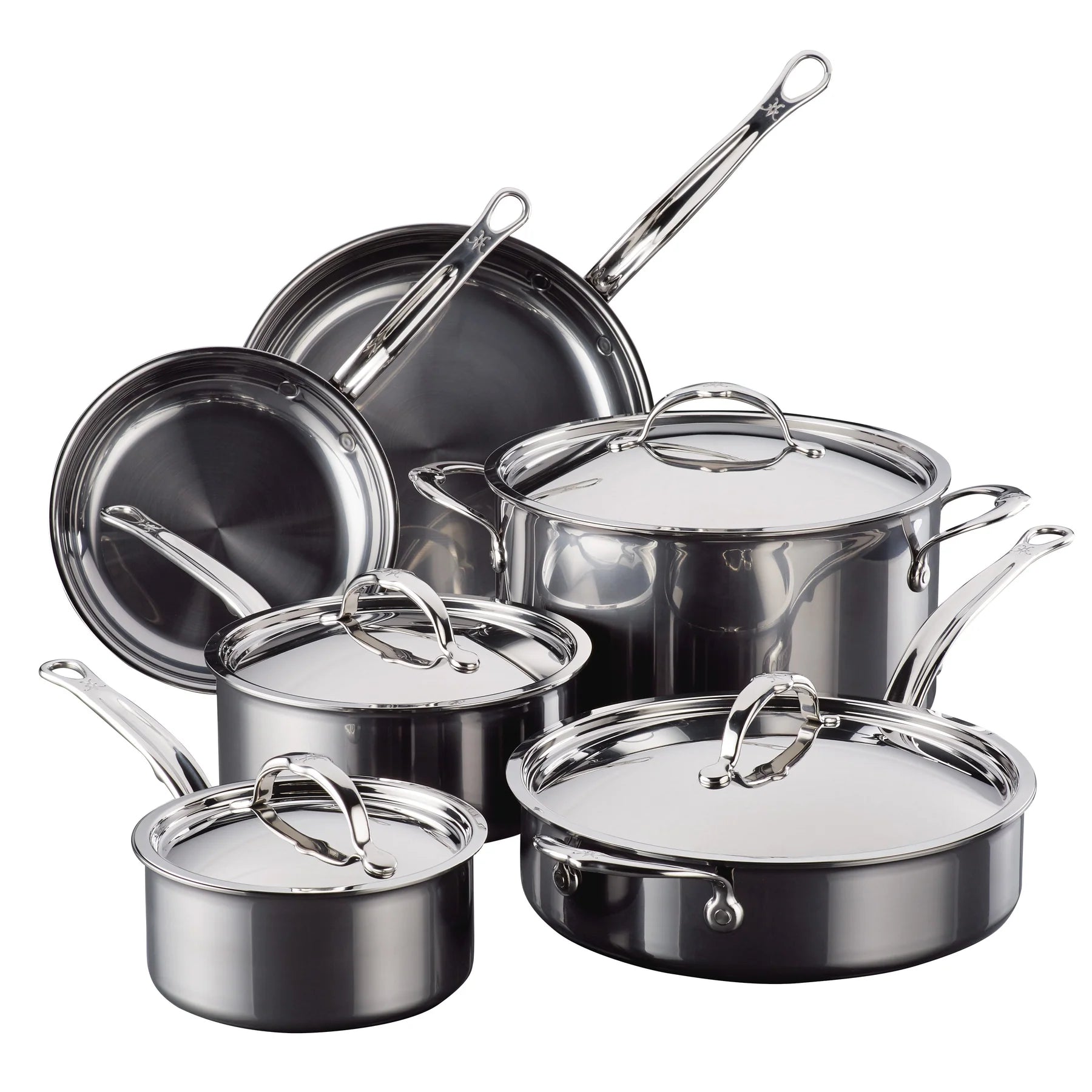 Hestan NanoBond Titanium 10-Piece Nonstick Cookware Set - Professional Kitchen Essentials for Frying, Sautéing & Boiling