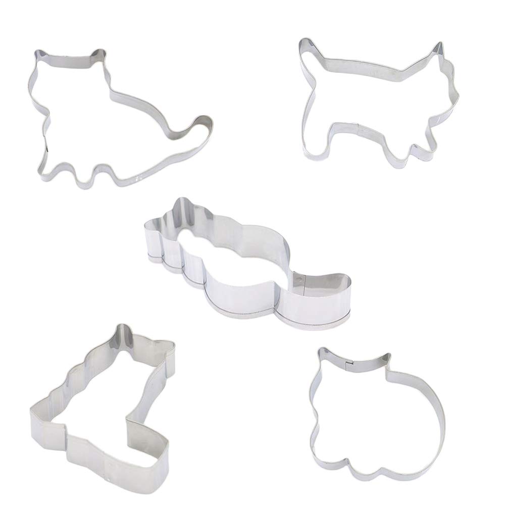 5-Piece Stainless Steel DIY Cake Molds Set - Baking, Dessert & Fondant Molds for Home Bakers & Cake Decorating Enthusiasts - Perfect for Birthdays, Weddings & Party Treats