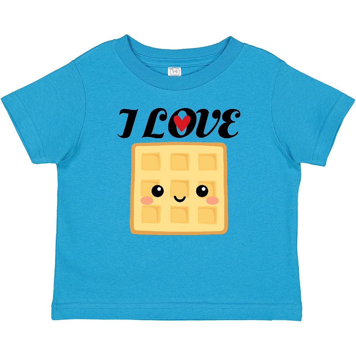 Inktastic Waffle Lover I Love Waffles Baby T-Shirt - Cute & Soft Cotton Tee for Infants & Toddlers - Perfect for Breakfast Outings, Family Photos & Casual Wear