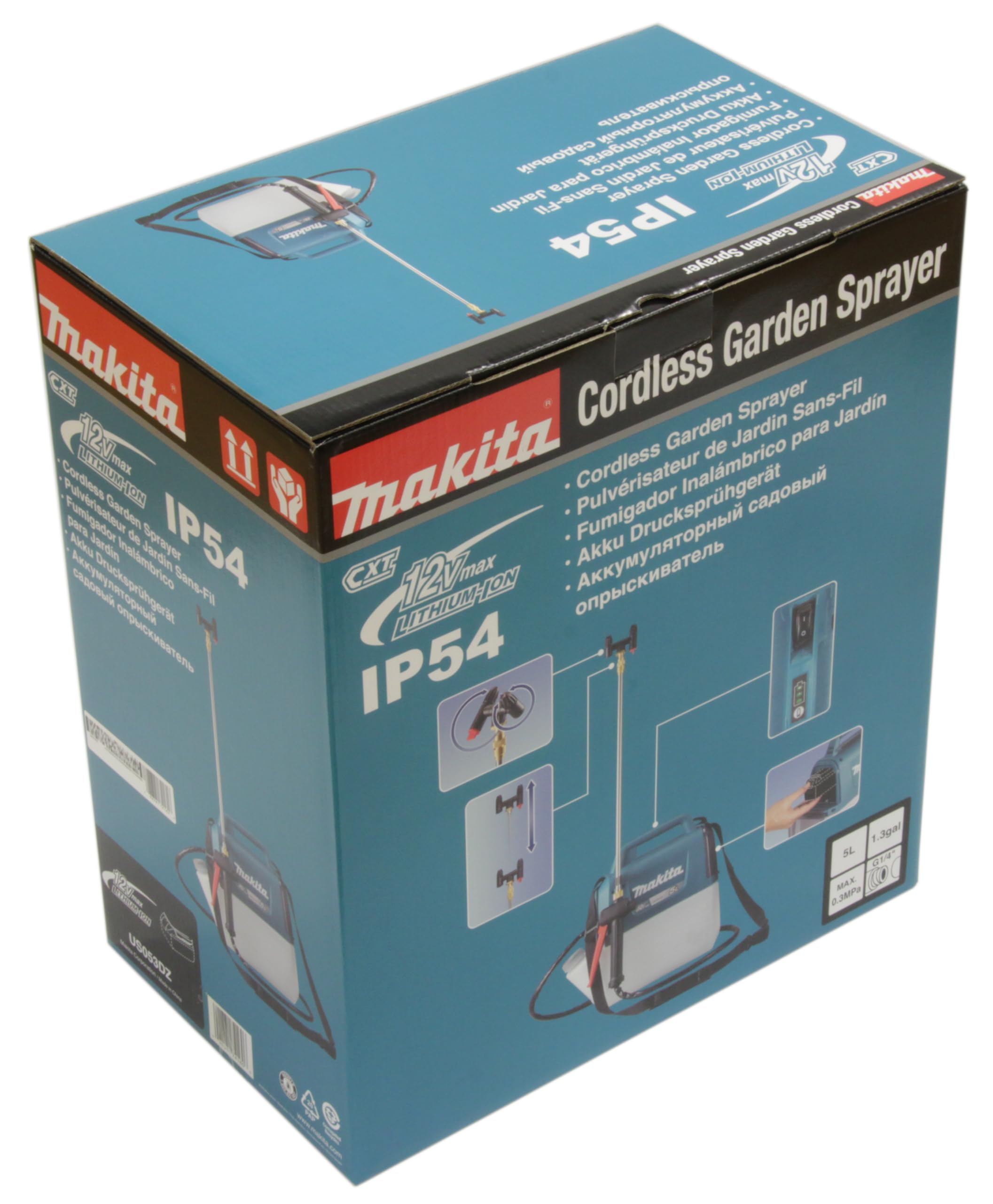 Makita US053DZ 12V Max CXT Cordless Lithium-Ion 5 Liter Garden Sprayer (Battery & Charger Sold Separately) - Ideal for Lawn Care, Pest Control & Outdoor Cleaning