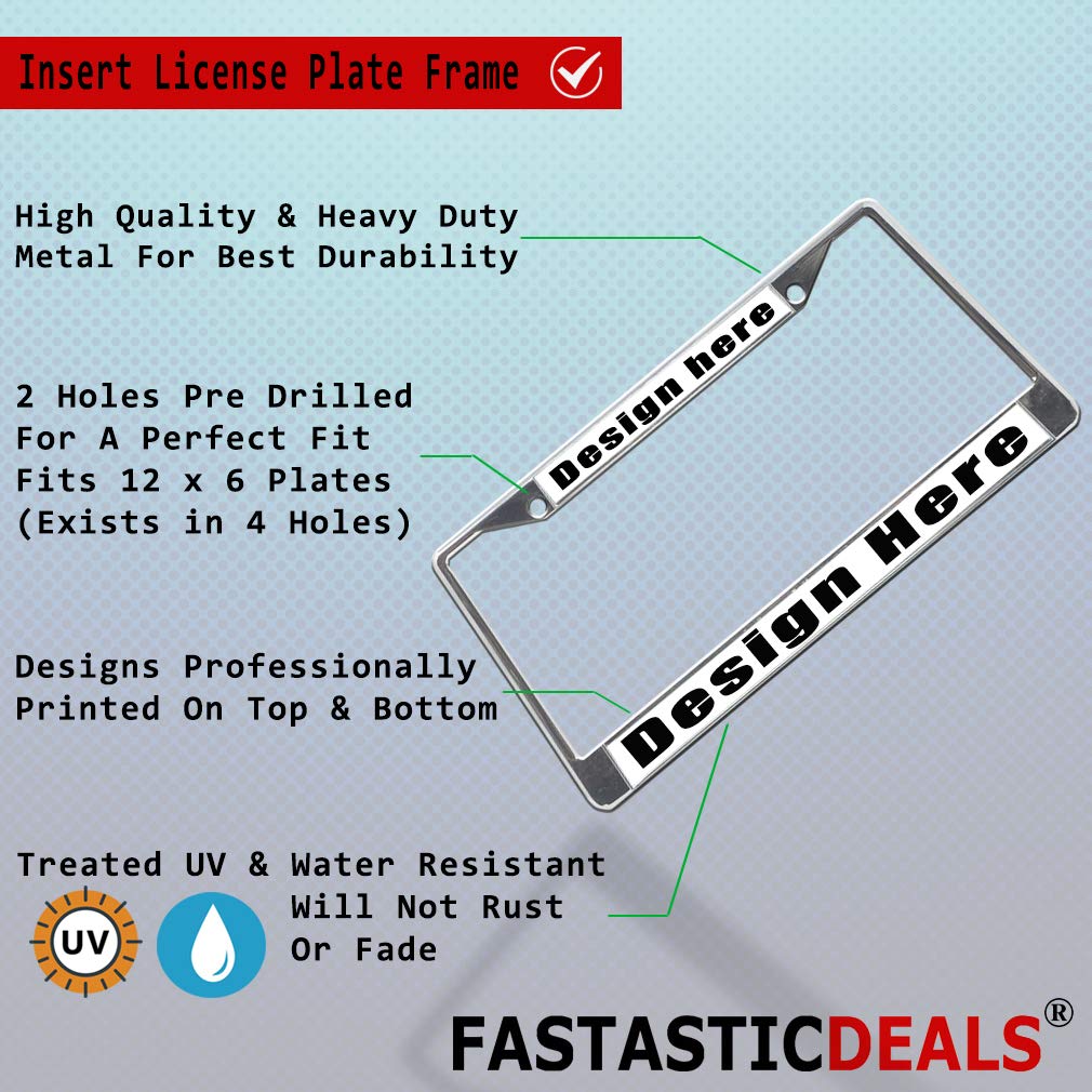 High-Quality Metal Insert License Plate Frame - 'I'd Rather Be Sailing' Weatherproof Car Accessory - Chrome Finish with 2 Holes & Solid Insert - Perfect for Boaters, Sailors & Car Enthusiasts