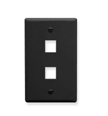 FACE-2-BK IC107F02BK - 2 Point Face Mount Bracket Black for Security Cameras - Perfect for Home & Office Surveillance Systems