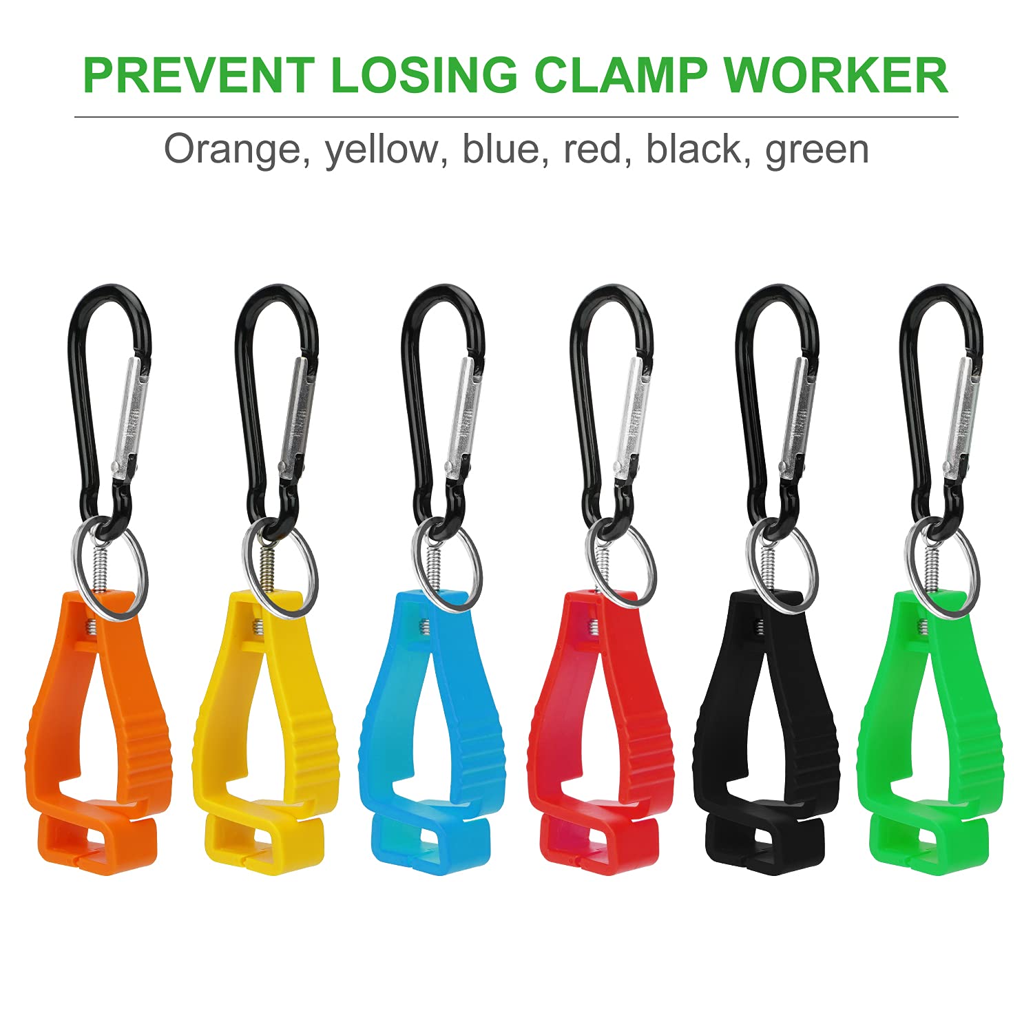 4-Pack Heavy Duty Glove Clips for Work & Construction - Secure Glove Holders for Safety Gear Organization - Perfect for Job Sites, Workshops & Outdoor Activities