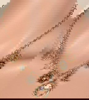 Western Style Gold Charm Chain Necklace for Women - Cowgirl Jewelry, Boho Accessories - Perfect for Country Concerts, Rodeos & Western Parties