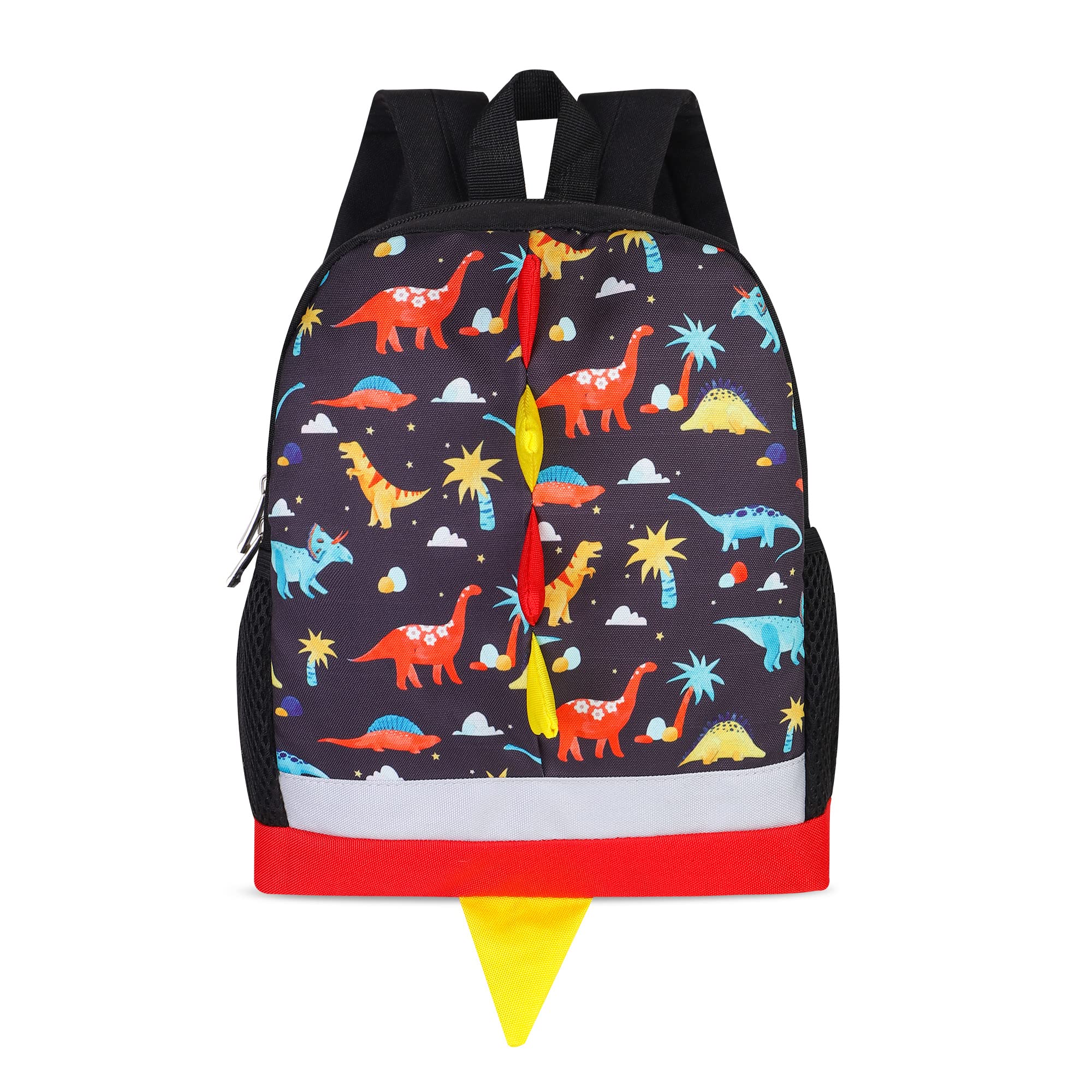Dinosaur Backpack for Boys 2-8 Years - Waterproof Toddler Backpack for Preschool & School - Cute Black Dino Kids Backpack | Perfect for Daycare, Travel & Outdoor Adventures