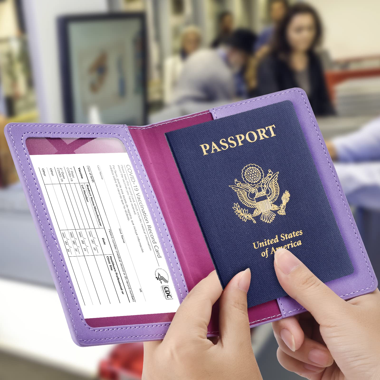 Eoehro 2-Pack RFID Blocking Passport Holder Wallet Cover - Waterproof Travel Essentials for Women & Men - Perfect for Airplane, Cruise, and International Trips