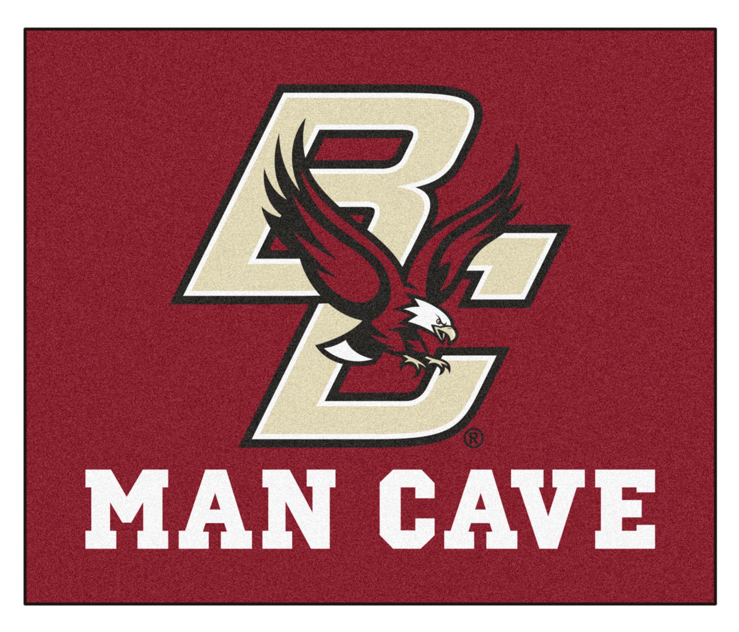 FANMATS NCAA Boston College Eagles Team Logo Nylon Rug 5' x 6' - Durable Man Cave Decor, Game Room Mat, Tailgating Carpet for Sports Fans & College Dorm Room