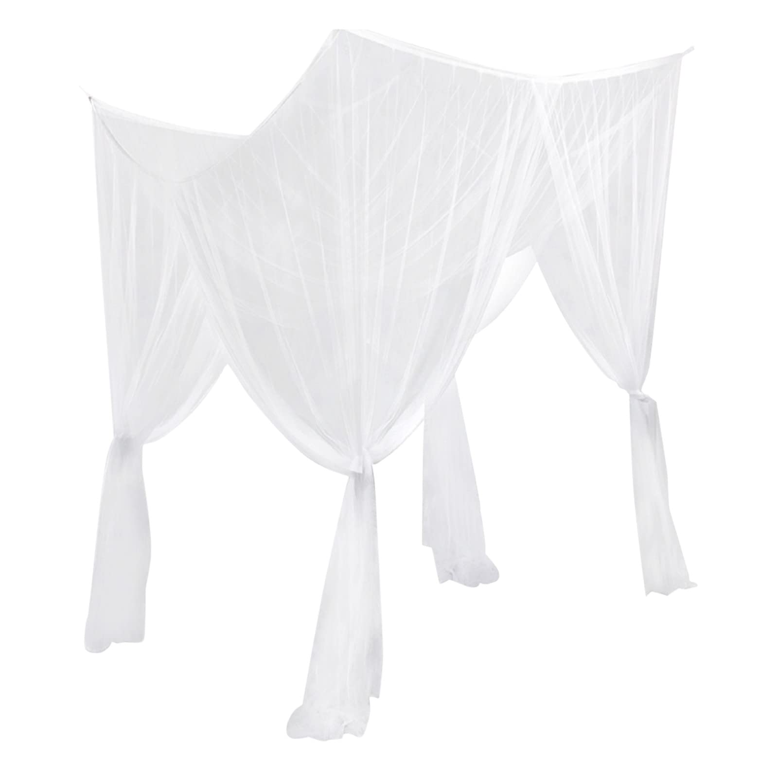Large Net Bedroom Curtain for Cribs & King Size Beds - Breathable White Circular Knitting Needle Set (One Size) - Perfect for Nursery, Bedroom Privacy & Boho Decor