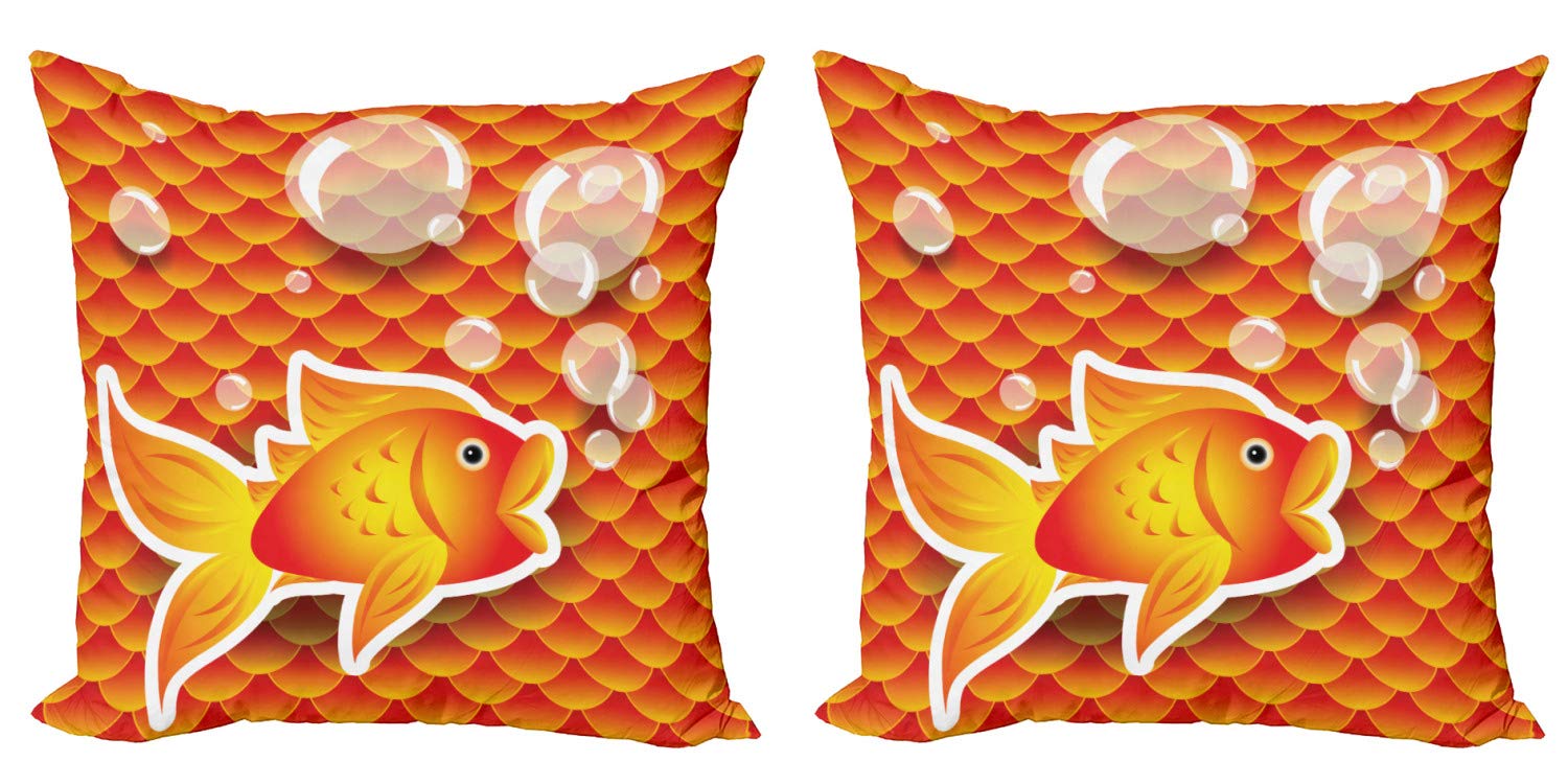 Ambesonne Orange Throw Pillow Covers 20