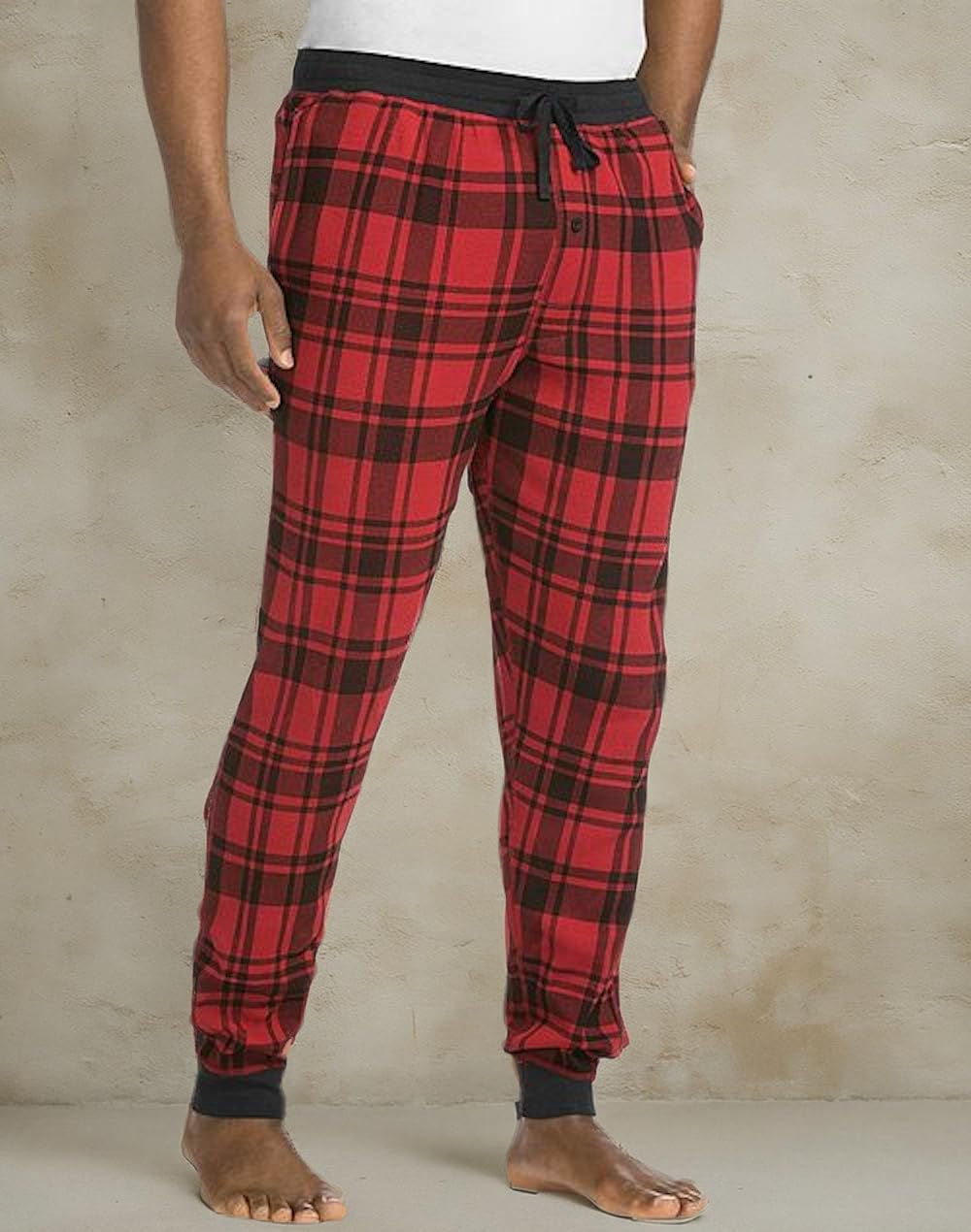 Hanes Men's Waffle Knit Jogger Pants - Soft Comfortable Lounge Pants for Men, Casual Relaxed Fit Sweatpants - Perfect for Home, Gym, and Travel