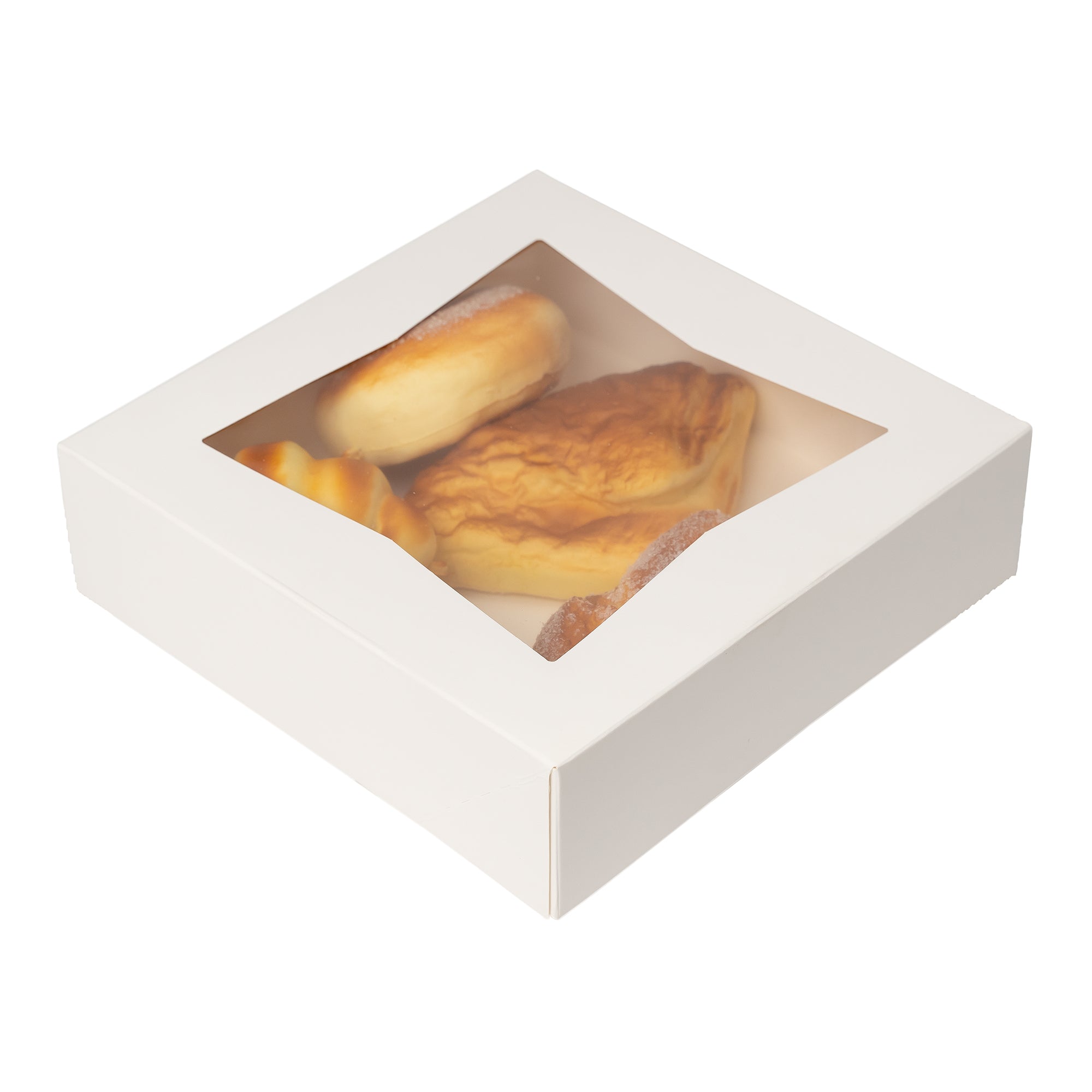 Bakery Box 9 25ct White | Bulk Bakery Packaging for Cookies, Cupcakes & Pastries | Perfect for Bakeries, Cafes & Home Baking