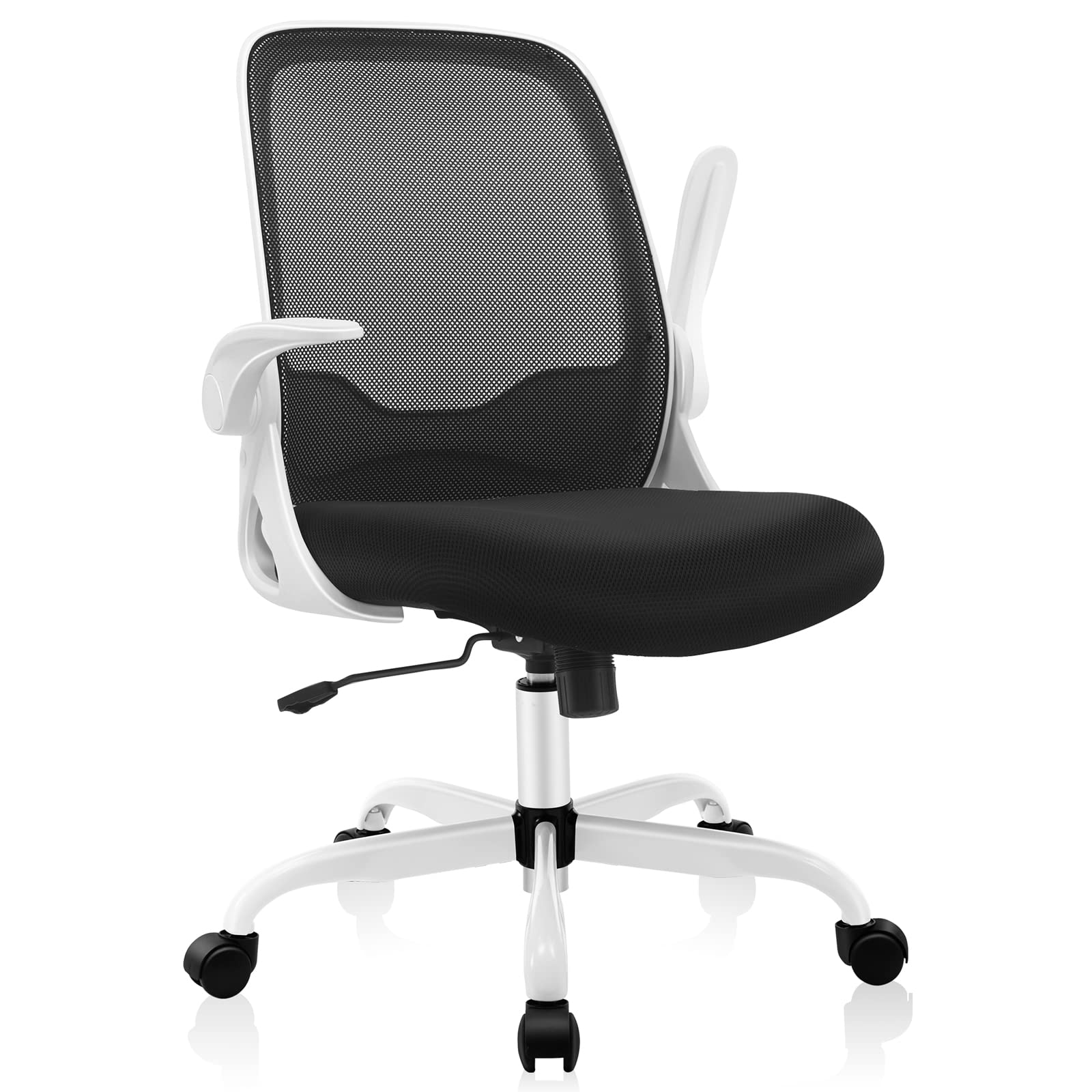 KERDOM Ergonomic Office Chair - Breathable Mesh Computer Desk Chair with Flip-Up Armrests & Height Adjustment - Perfect for Home Office, Gaming & Workspaces