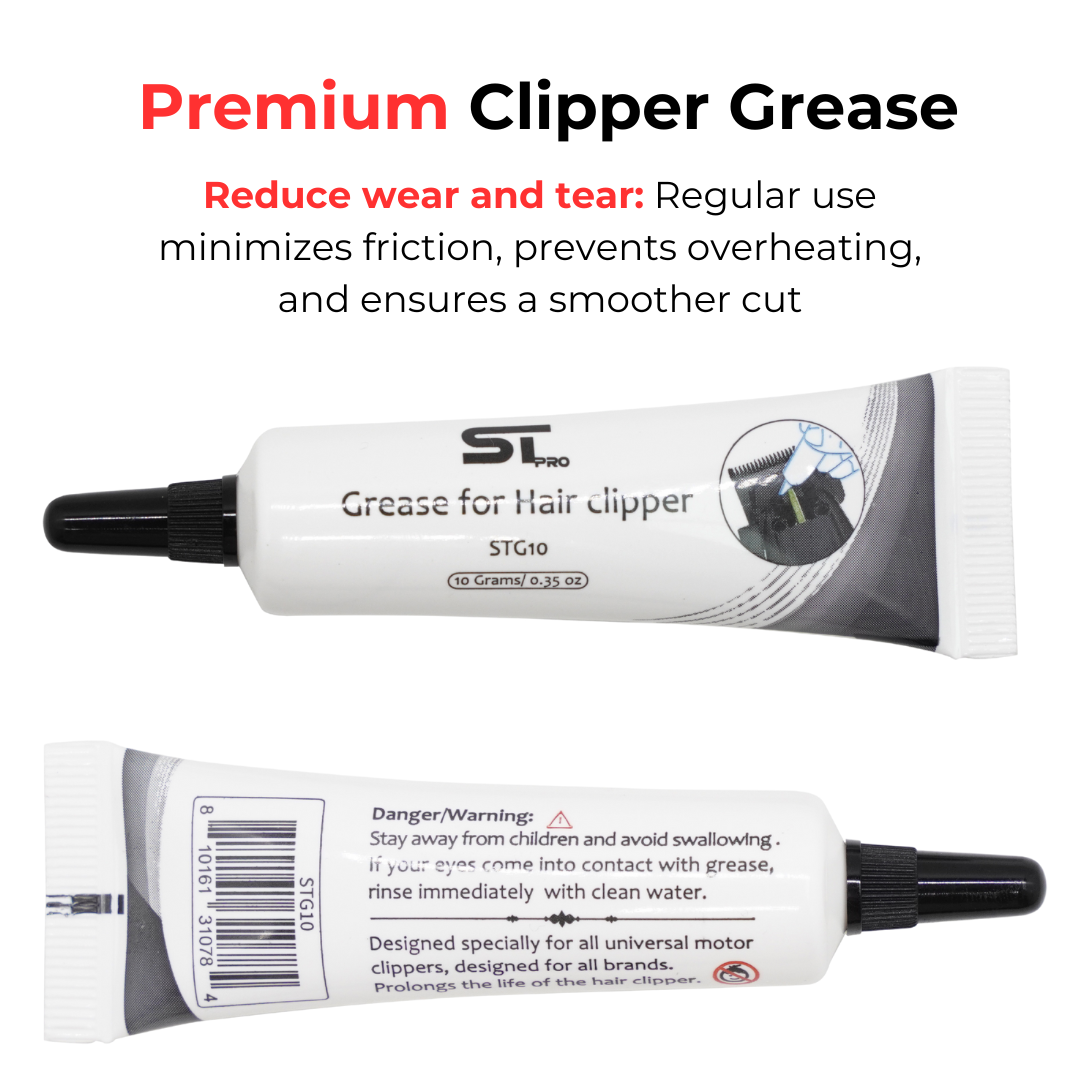 STG10 High-Performance Clipper Grease for Hair Clippers & Trimmers - Extends Blade Life & Reduces Friction - Ideal for Barbershops, Salons & Home Grooming