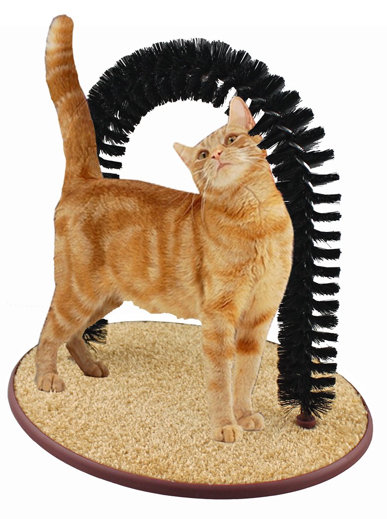 Premium Cat Grooming Arch with Catnip - 2 Pack Scratching Post for Kittens & Adult Cats - Perfect for Home, Office & Pet Salon Use