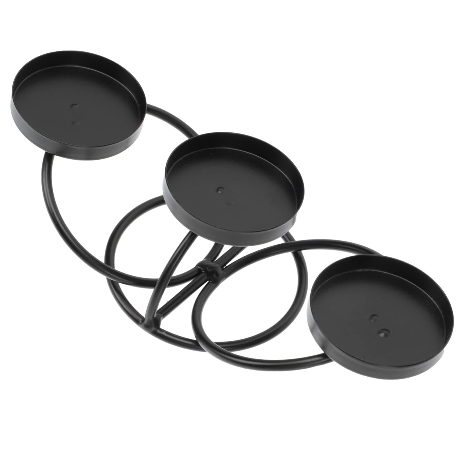 Black Iron Tall Candle Holder - 3-Piece Fireplace Candelabra Set for Flameless Wax Pillar Candles | Christmas Mantel Decor & DIY Home Decoration | Perfect for Holiday Centerpieces, Wedding Decor, and Cozy Fireplace Ambiance