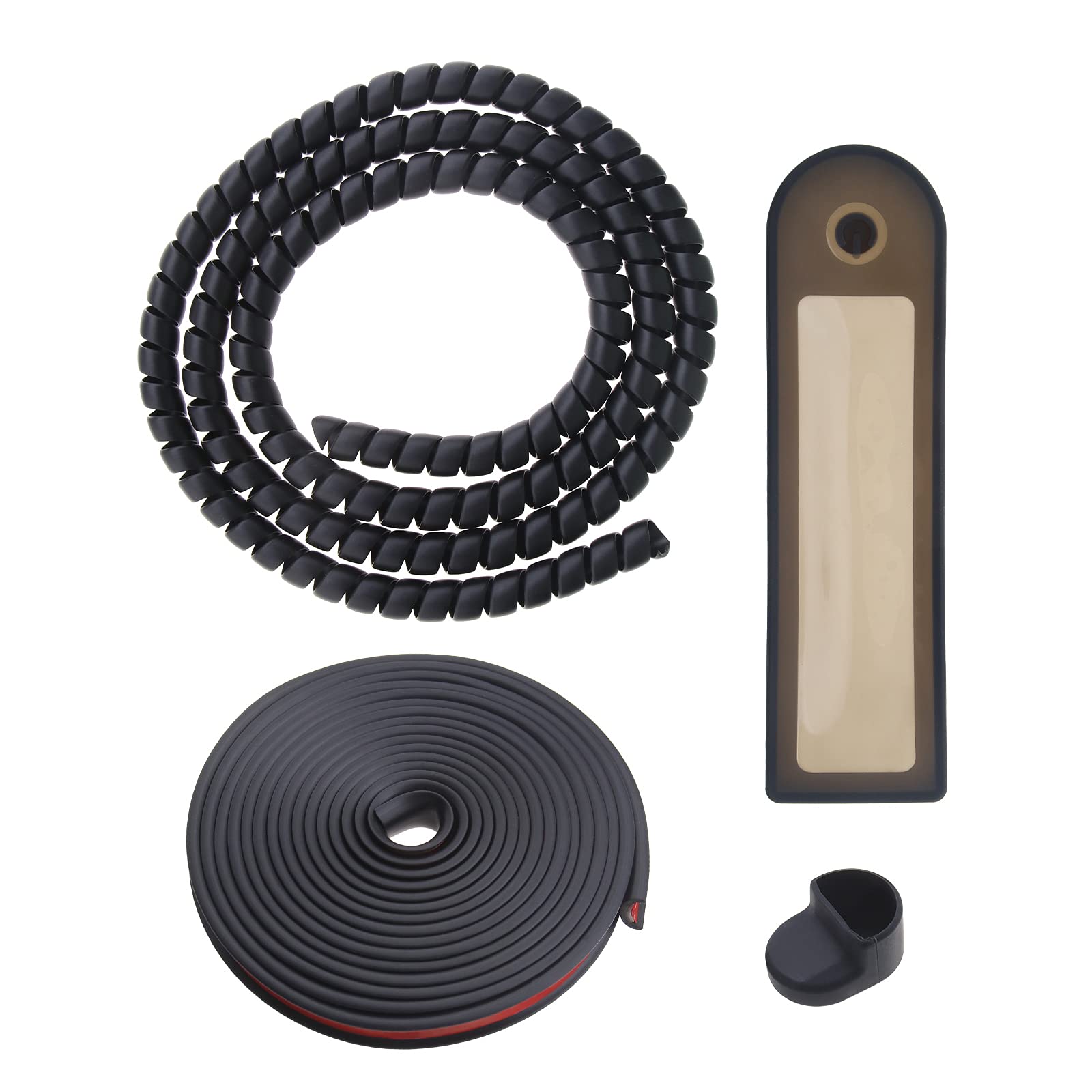 **Xiaomi Mijia M365 Electric Scooter Accessories - 4X Spiral Tube Anti-Collision Waterproof Case & Rear Silicone Cover for Enhanced Protection (Perfect for Commuting, Outdoor Rides & Urban Travel)**