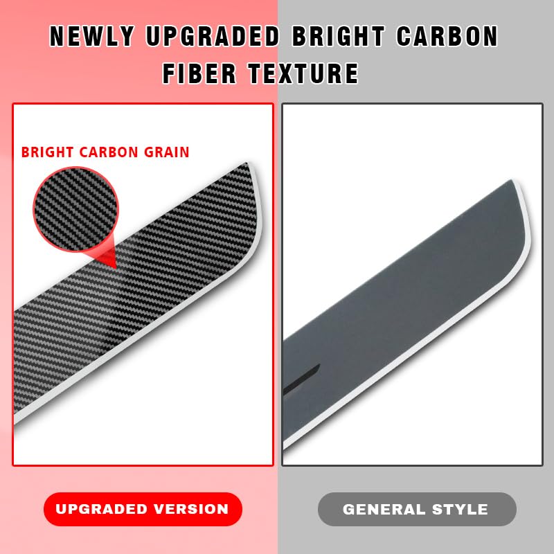 Carbon Fiber LED Door Sill Lights for Cars - 28 Color Auto-Sensing Wireless Welcome Lights with Custom Logo Option | Perfect for Nighttime Entry & Luxury Vehicle Enhancement