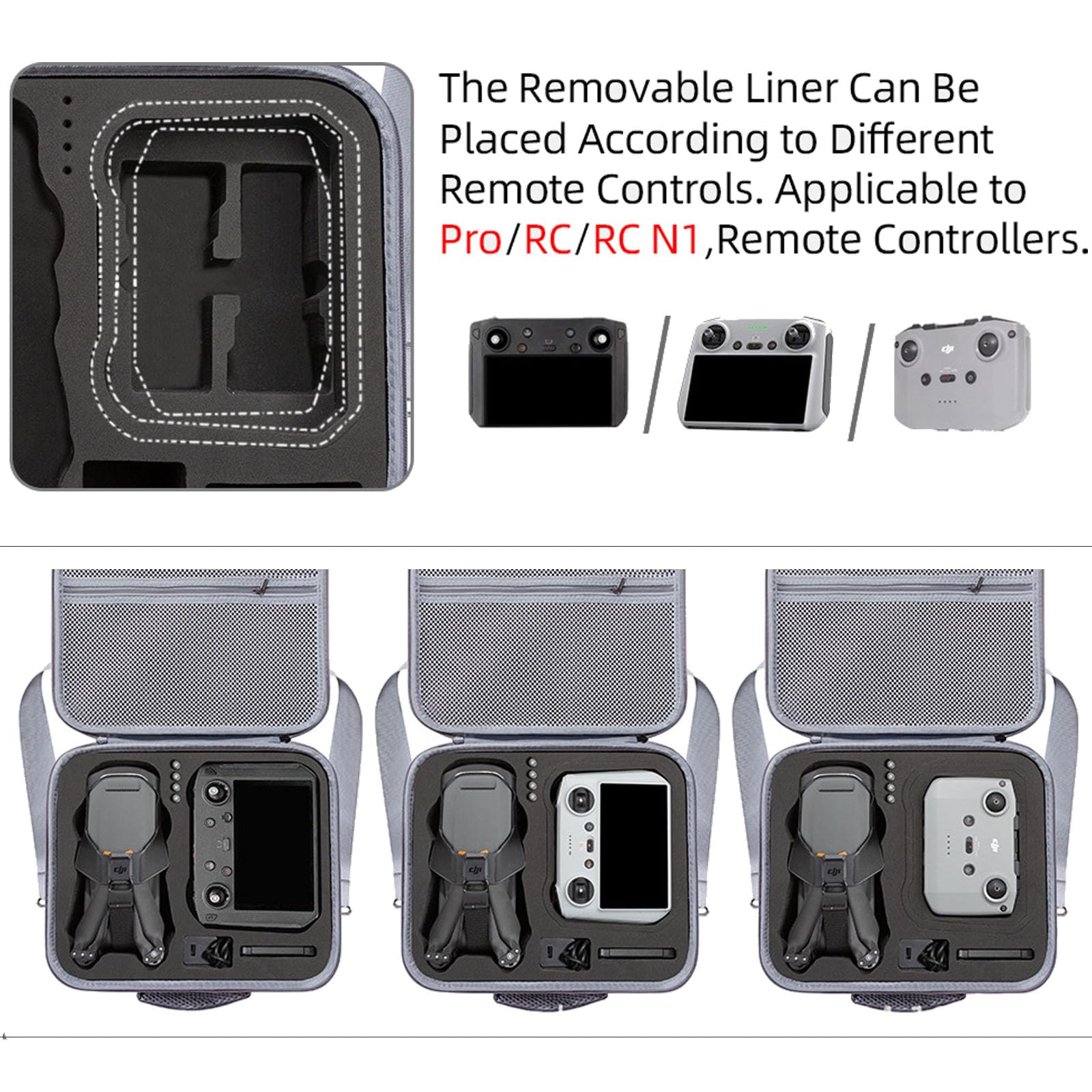 **Fenmaru Mavic 3 Classic Case for DJI Mavic 3 Classic Drone Accessories - Portable Travel Storage Bag Compatible with DJI RC, RC-N1 & Pro Controller (Grey) - Perfect for Travel, Hiking & Outdoor Adventures**