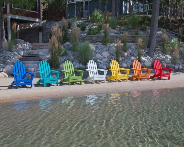 Polywood Classic Folding Adirondack Chair - Durable Outdoor Furniture for Patio, Poolside & Garden Relaxation - Weather-Resistant Recycled Plastic Material