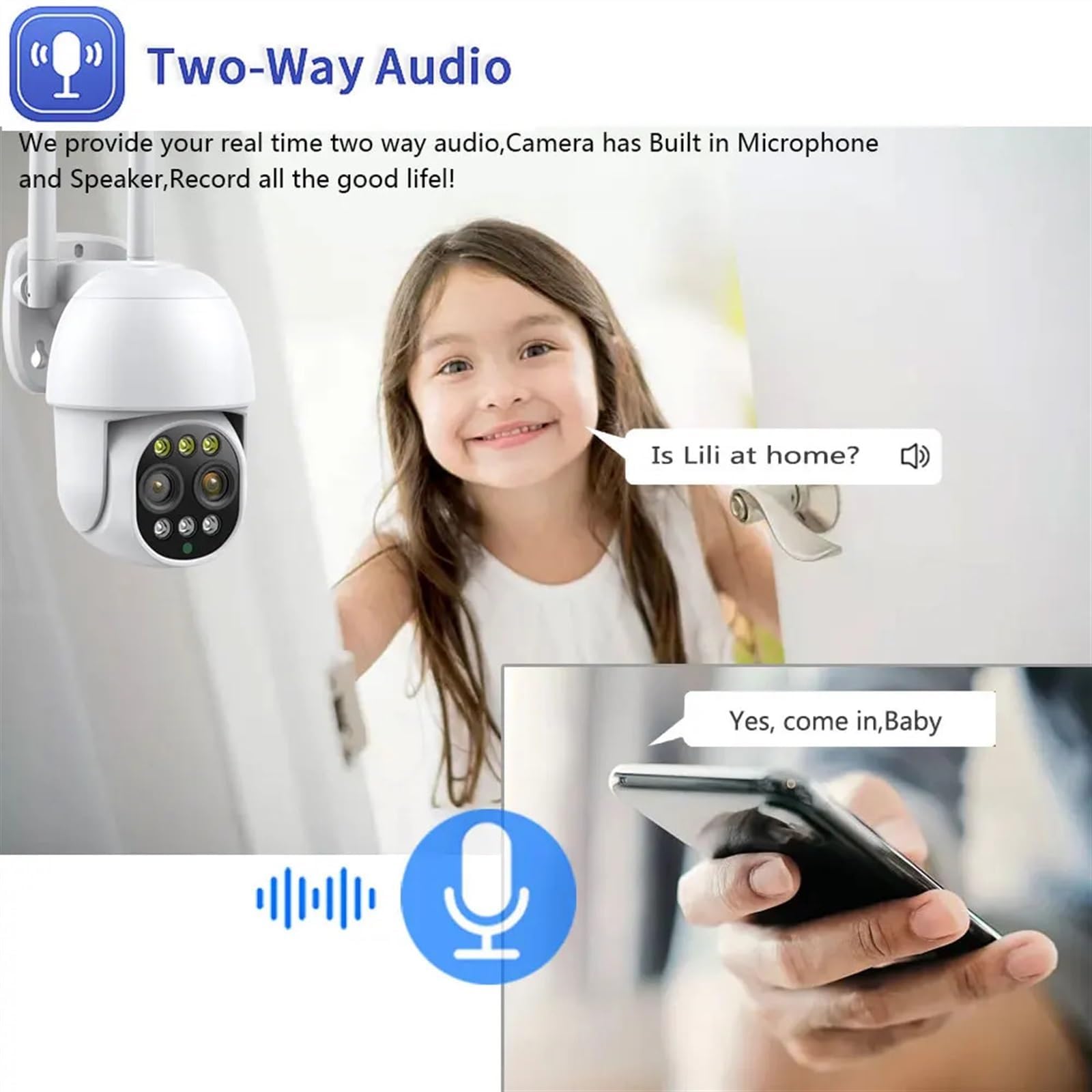 4K 8MP PTZ Outdoor Security Camera with Human Detection & 10X Zoom - Wireless IP CCTV Surveillance System for Home/Business (WiFi, No SD Card Included) - Ideal for 24/7 Property Monitoring, Motion Alerts & Night Vision Protection