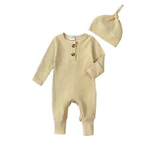 Beige Romper With Hat