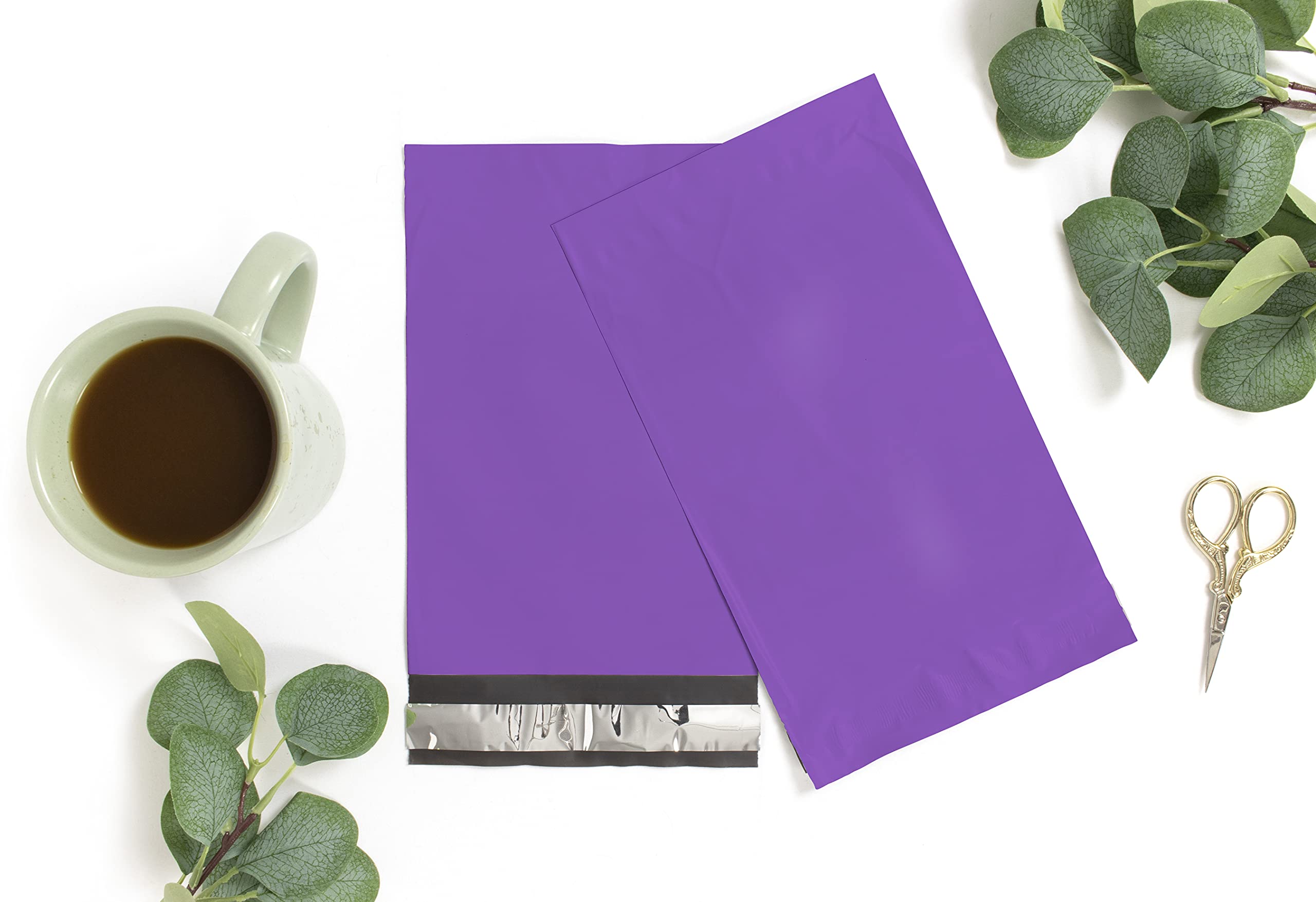 200 Pack 6x9 Inch Waterproof & Tear-Resistant Purple Poly Mailers - Small Shipping Bags for Ecommerce, Business Packaging & Cute Gift Wrapping (Perfect for Jewelry, Crafts & Small Item Shipping)