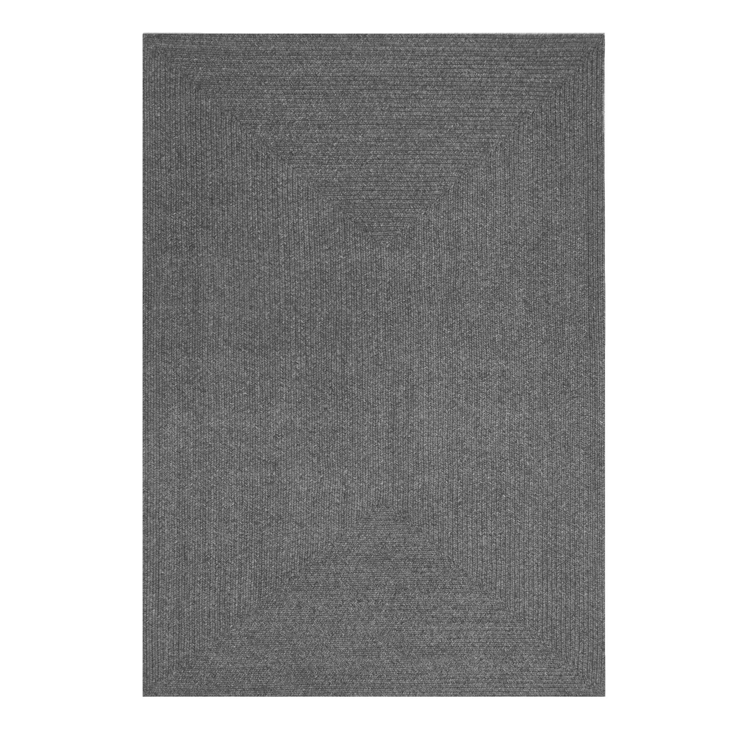 Bohemian Rectangle Braided Area Rug - Non-Slip Indoor Outdoor Rug for Living Room, Bedroom, Patio - Soft Woven Jute Natural Fiber Floor Mat for Home Decor