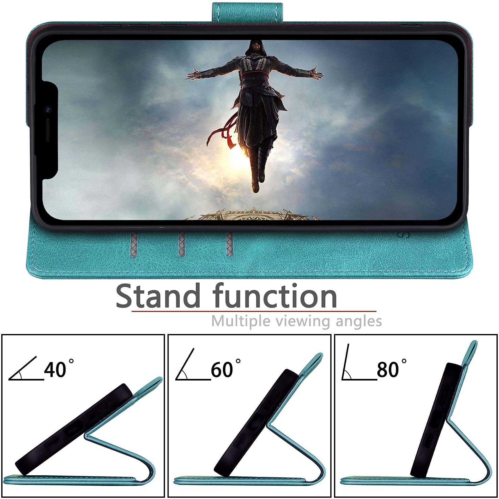 SUANPOT iPhone 13 Pro Wallet Case - RFID Blocking PU Leather Cover with Card Holder for Women & Men | Perfect for Work & Travel