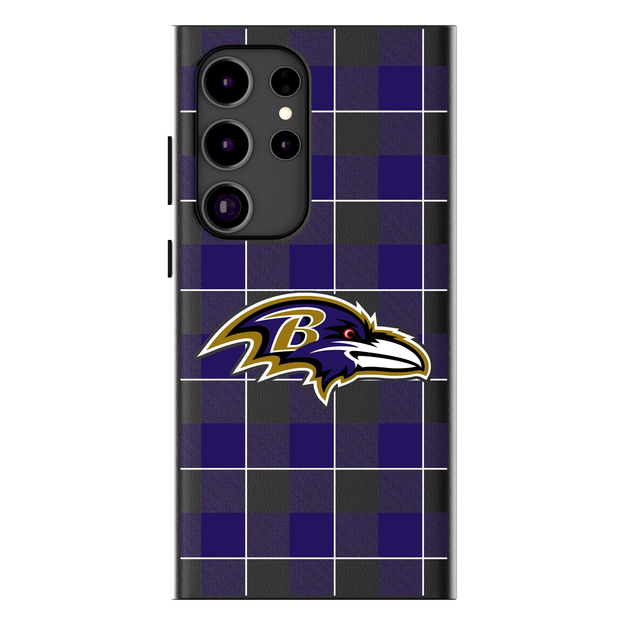 Baltimore Ravens Plaid MagSafe Compatible Phone Case for Samsung Galaxy S21/S22/S23 - Perfect for Game Day & Everyday Protection