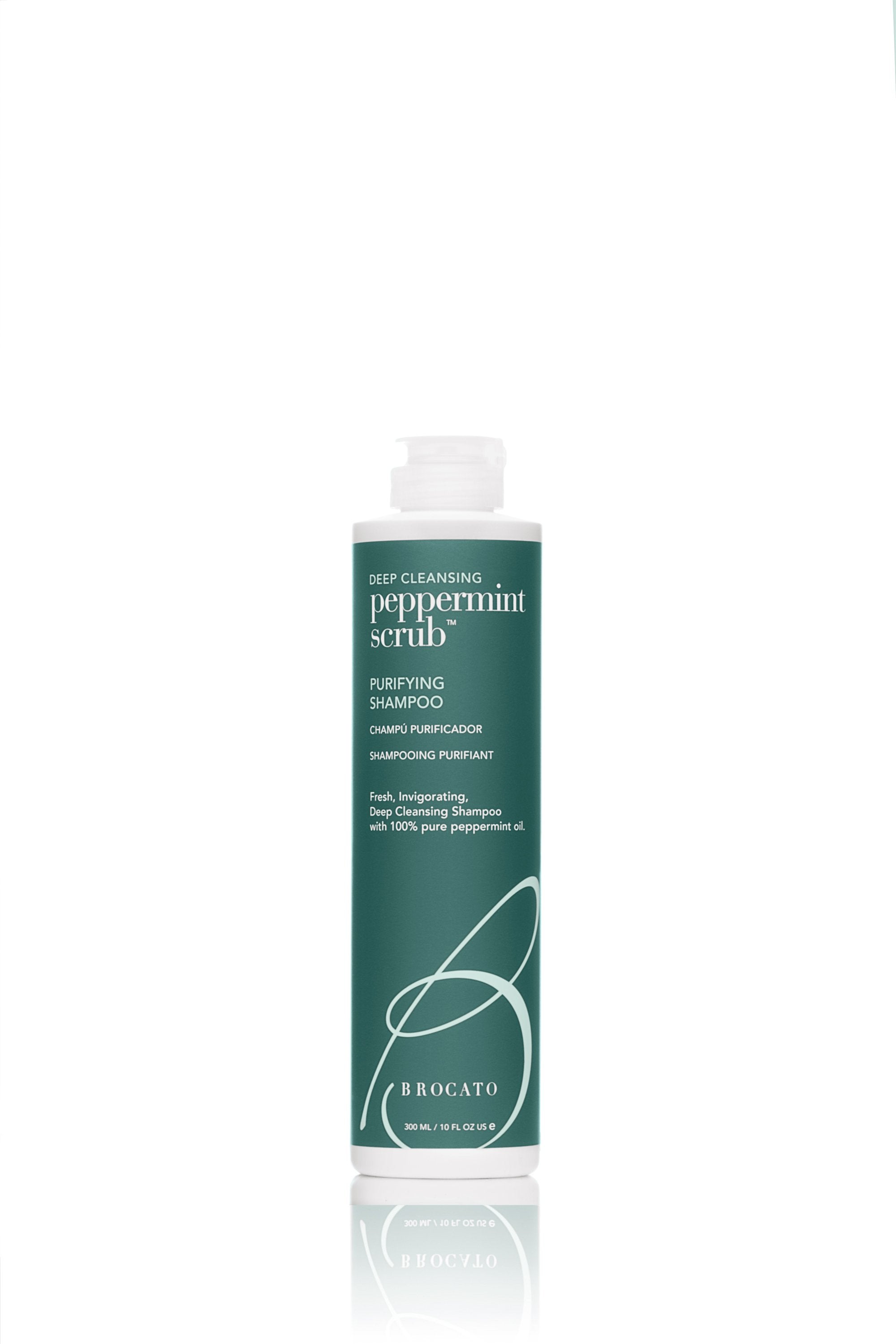 Broato Peppermint Scrub Leave-In Tonic 8.5 oz - Refreshing Scalp Treatment for Dry Hair & Dandruff Relief - Perfect for Post-Workout & Morning Haircare Routine