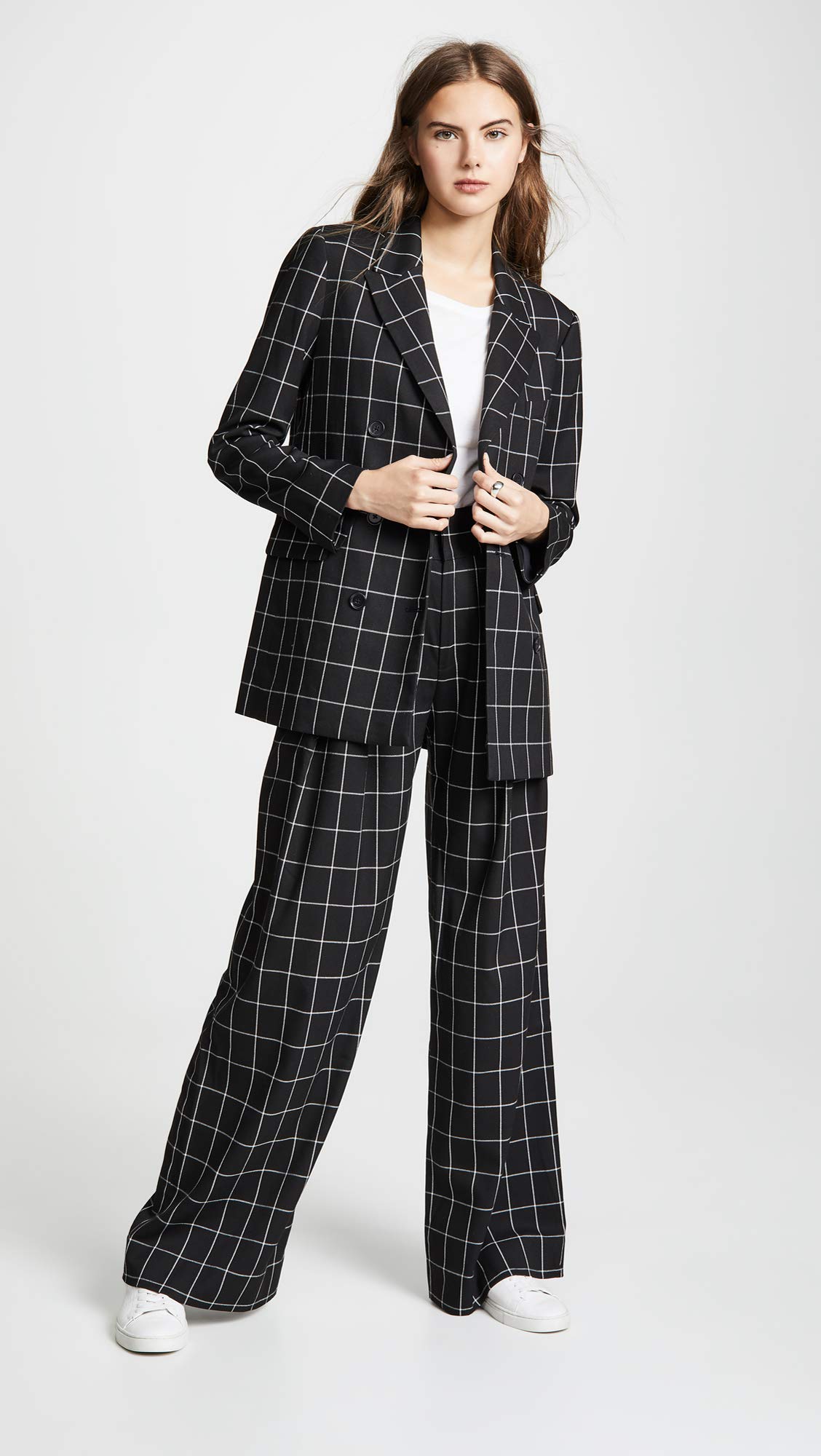 Women's Wide Leg Dress Pants for Work & Office - Black Professional Trousers Size 8 - Perfect for Business Attire, Formal Events & Everyday Office Wear