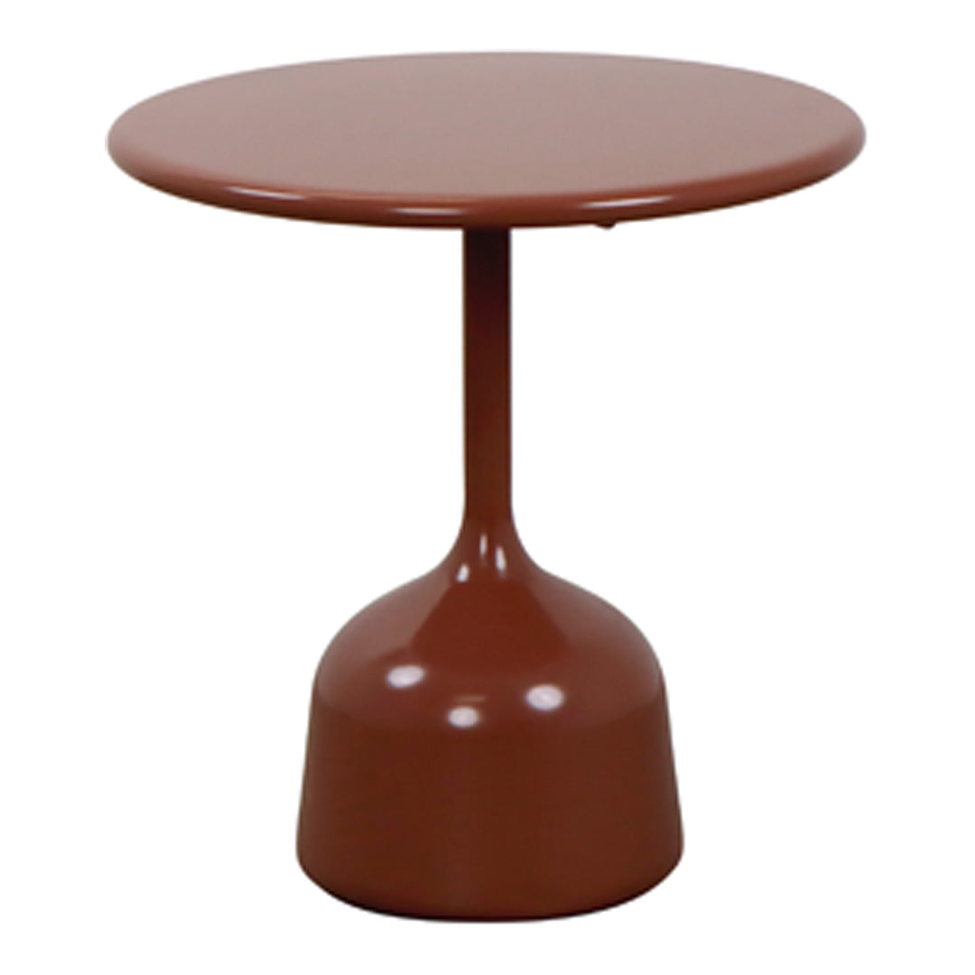 Round Coffee Table with Glossy Finish - Small Modern Accent Table for Living Room, Bedroom, or Office