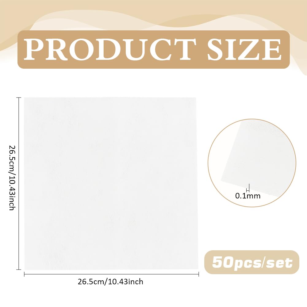 BENECREAT 50 Sheets 10.43x10.43 Inch Blotting Paper for Flower Pressing - Highly Absorbent & Reusable Herbarium Paper for Drying Flowers, Leaves, and Plants - Perfect for DIY Crafts, Scrapbooking, and Botanical Art Projects