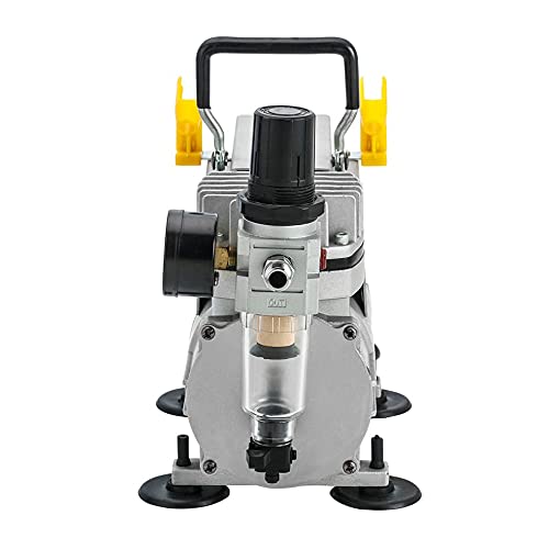 Oil-Free Single Cylinder Mini Air Compressor TC-20 with Airbrush Holder - Portable & Quiet for DIY, Painting, Nail Art & Home Use