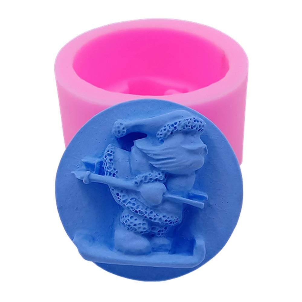 Premium Silicone Soap Molds for DIY Handmade Soap Making - Halloween & Christmas Theme (Santa Claus, Skiing Design) - Ideal for Holiday Crafts, Gift Making & Home Decor by YSCENL