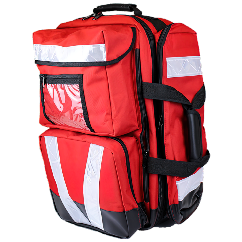 Large Trauma Red First Aid Backpack - Emergency Medical Kit for Outdoor, Camping, Hiking & Survival - Perfect for First Responders & Home Safety