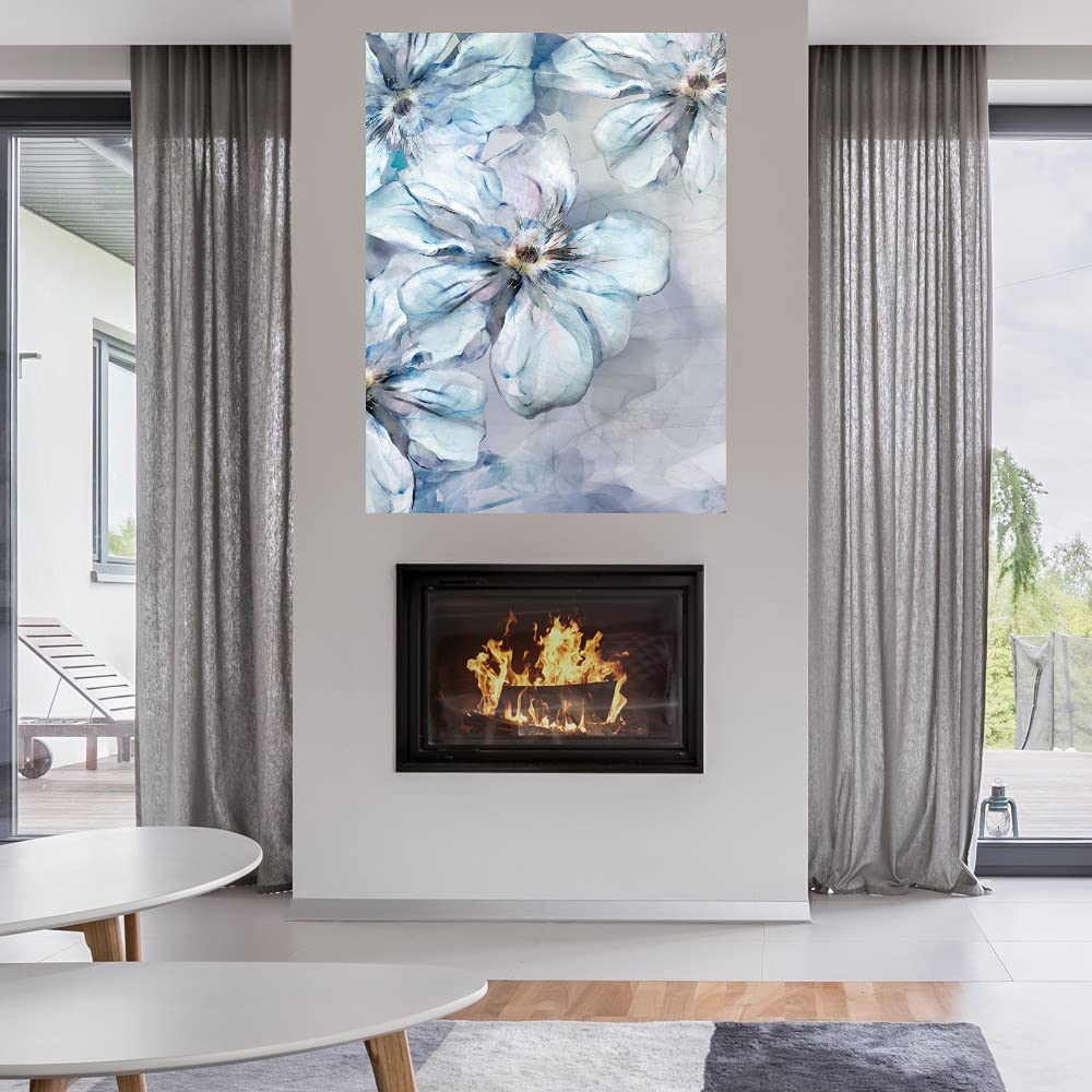 Hand-Painted Fine Art Canvas Wall Decor - Modern Garden Layers Painting for Living Room, Bedroom, Office - 42x56 Inches - Ready to Hang - Perfect for Home, Office & Commercial Spaces