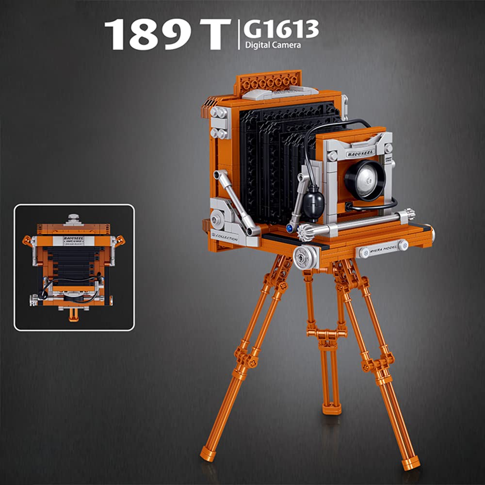 NC Uvini DIY STEM Building Blocks Camera Kit - 694pcs Retro Style Digital Camera Model for Adults & Teens - Creative Construction Brick Set, Best Gift for Collectors - Perfect for STEM Learning, Home Decoration & Photography Enthusiasts