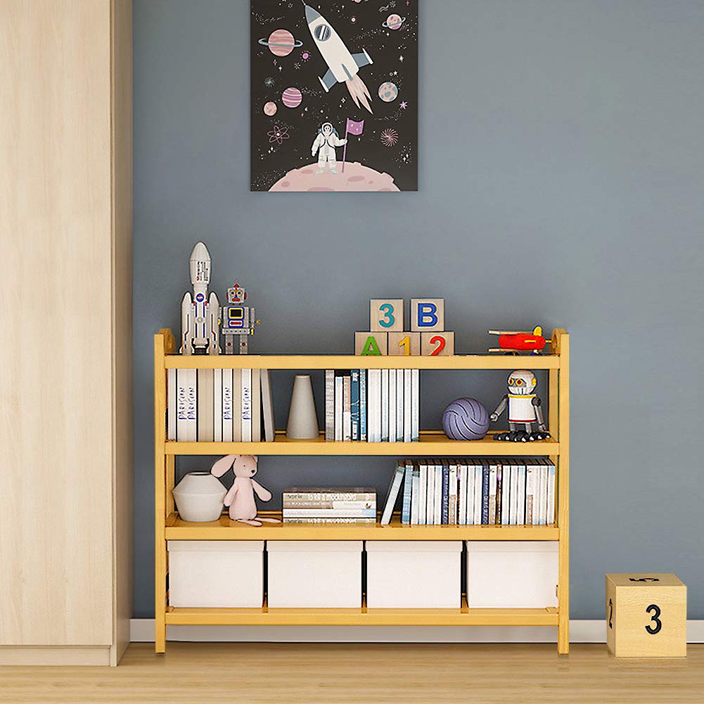 4 Tier Stackable Bamboo Shoe Rack - Space Saving Shoe Organizer for Entryway, Closet & Bedroom (Holds 15-20 Pairs) - Natural Wood Shoe Shelf 31.5