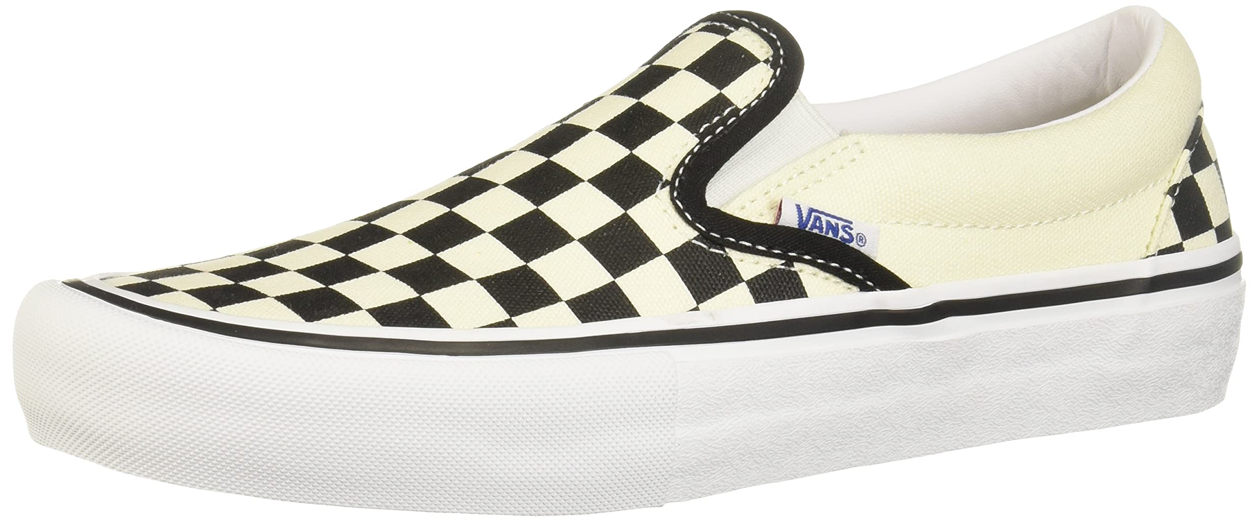Vans Men's Slip-On Pro Skate Shoes - Classic Checkerboard Sneakers for Casual Wear & Skateboarding | Comfortable Canvas Shoes for Everyday Use, Street Style & Board Sports