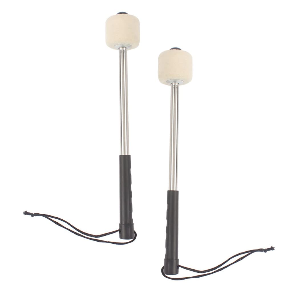 Professional Timpani Mallets with Felt Head & Stainless Steel Handle - Drum Mallet for Percussion Instruments | Perfect for Orchestras, Drum Kits & Music Classrooms