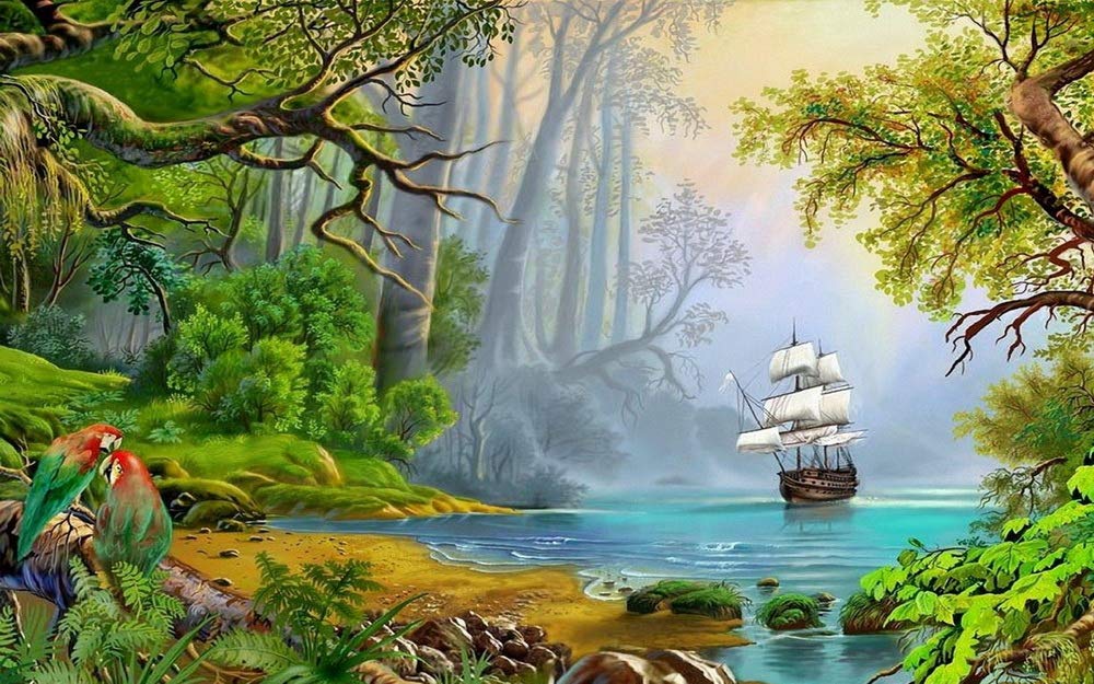 500-Piece Jigsaw Puzzle - Countryside Landscape with Spring River Scenery | Educational Family Game for Adults & Kids | Perfect Birthday Gift for Boys & Girls | Indoor Activity, Classroom Learning, Stress Relief