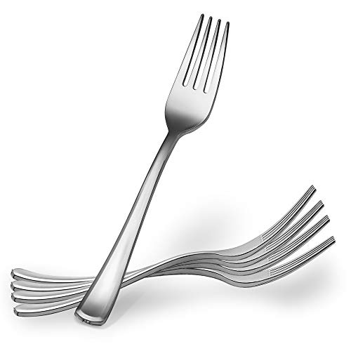 Premium Heavy Duty Silver Plastic Forks - Elegant Disposable Cutlery That Looks Like Real Silverware | 40-Pack for Catering, Restaurants, Parties, Weddings & Outdoor Dining